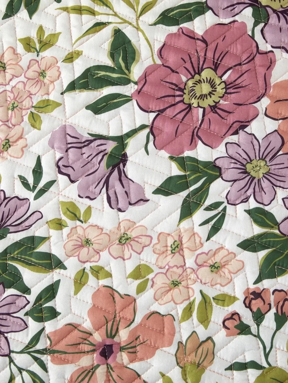 Nanshing Eira Pink Floral 3 Piece Quilt Set